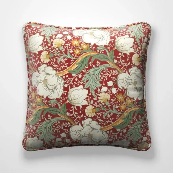 Custom Cushion Cover Floral - Paprika, Polyester