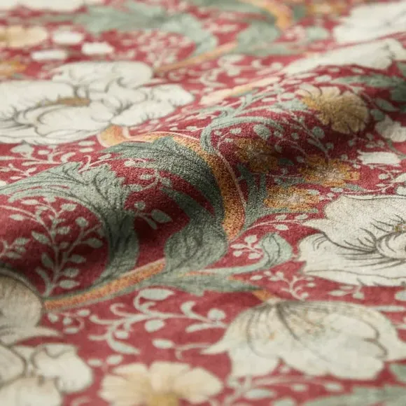 Custom Cushion Cover Floral - Paprika, Polyester