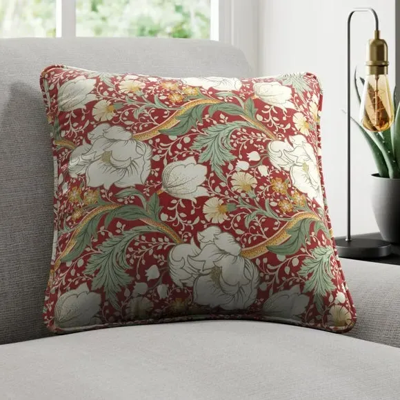 Custom Cushion Cover Floral - Paprika, Polyester