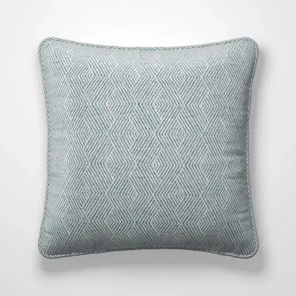 Custom Cushion Cover Geometric - Blue, Cotton