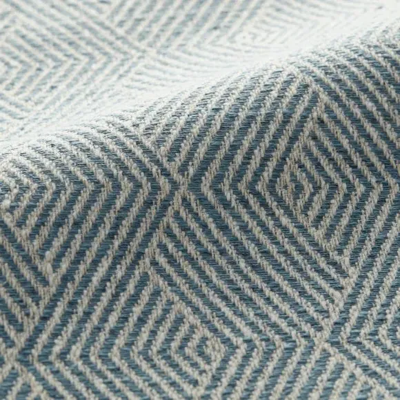 Custom Cushion Cover Geometric - Blue, Cotton