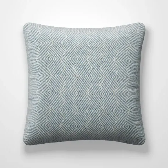 Custom Cushion Cover Geometric - Blue, Cotton
