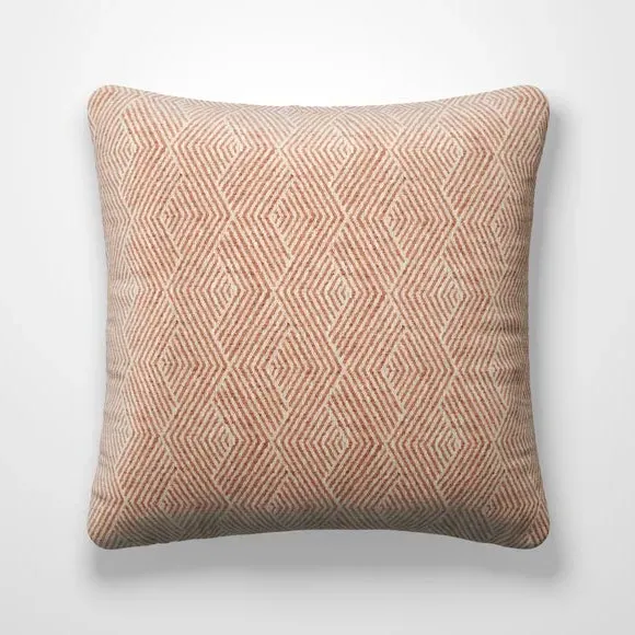Custom Cushion Cover Geometric - Coral, Cotton