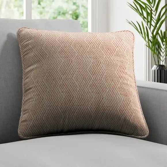 Custom Cushion Cover Geometric - Coral, Cotton image