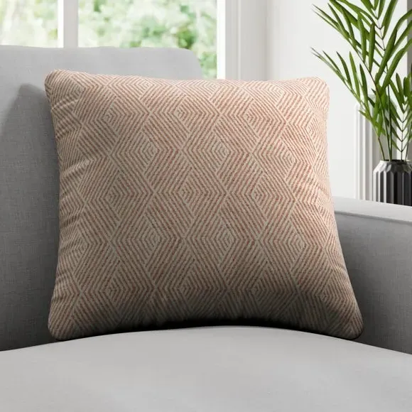 Custom Cushion Cover Geometric - Coral, Cotton