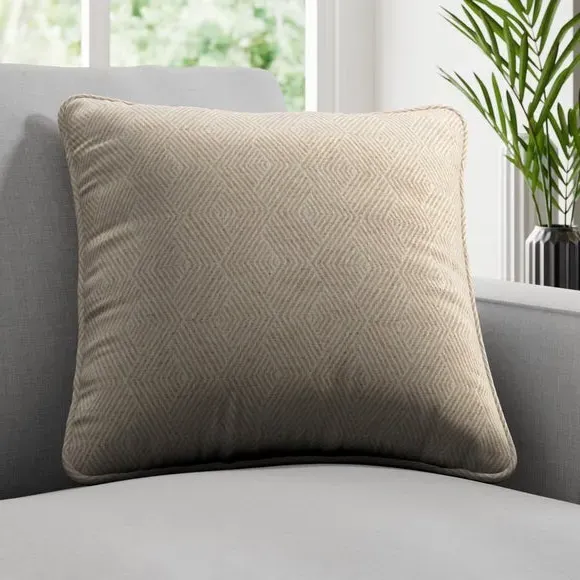Custom Cushion Cover Geometric - Natural, Cotton