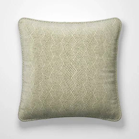 Custom Cushion Cover Geometric - Olive, Cotton