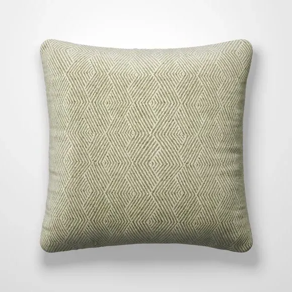 Custom Cushion Cover Geometric - Olive, Cotton