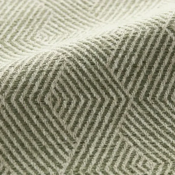 Custom Cushion Cover Geometric - Olive, Cotton
