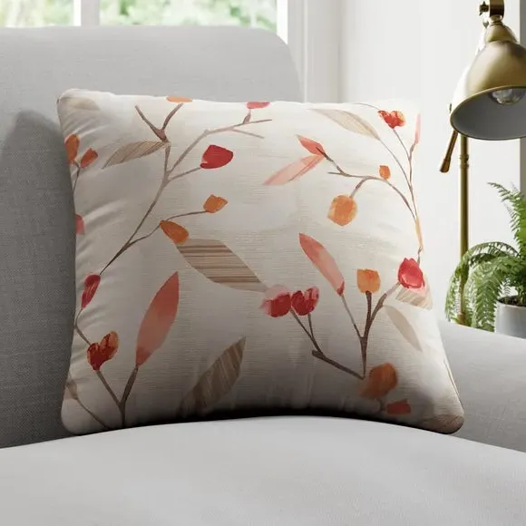 Custom Cushion Cover with Branch Print - Rosso image