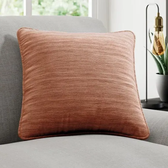 Custom Cushion Cover with Edge Options - Clay