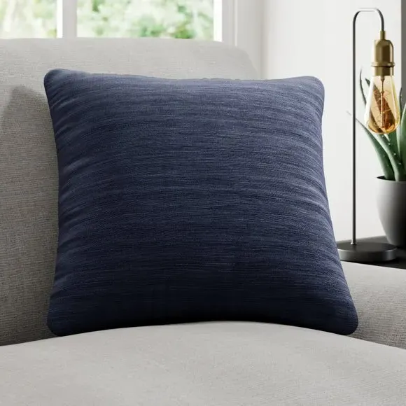 Custom Cushion Cover with Edge Options - Navy
