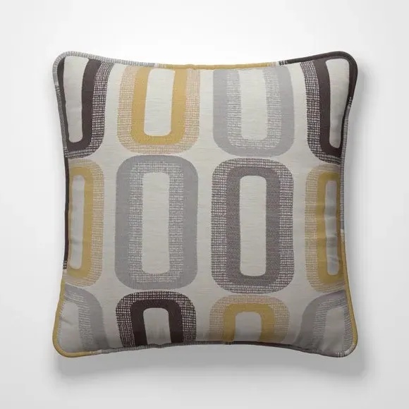 Custom Cushion Cover with Edge Options - Ochre