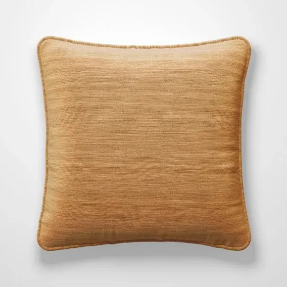 Custom Cushion Cover with Edge Options - Ochre