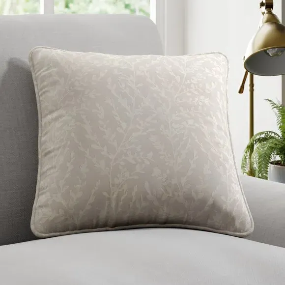 Custom Cushion Cover with Edge Options - Oyster