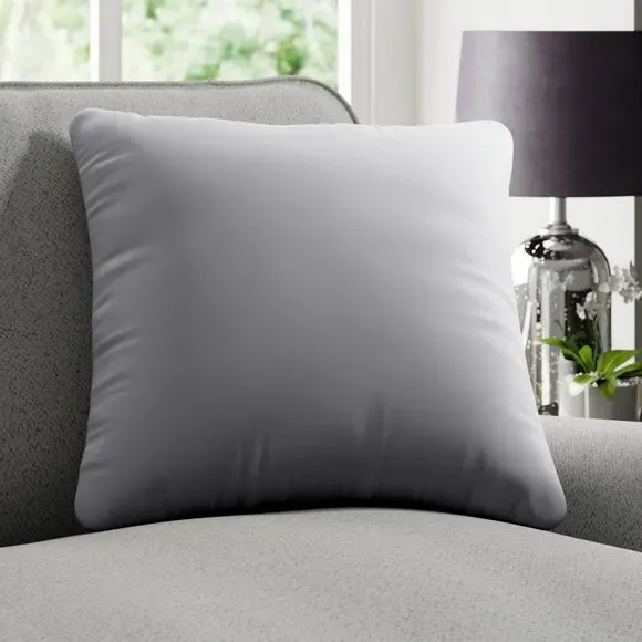 Custom Cushion Cover with Edge Options - Pewter