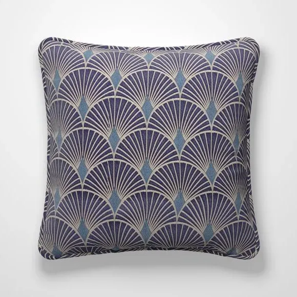Custom Cushion Cover with Embossed Design - Sapphire