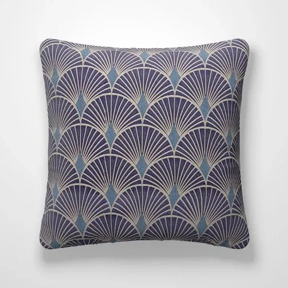 Custom Cushion Cover with Embossed Design - Sapphire