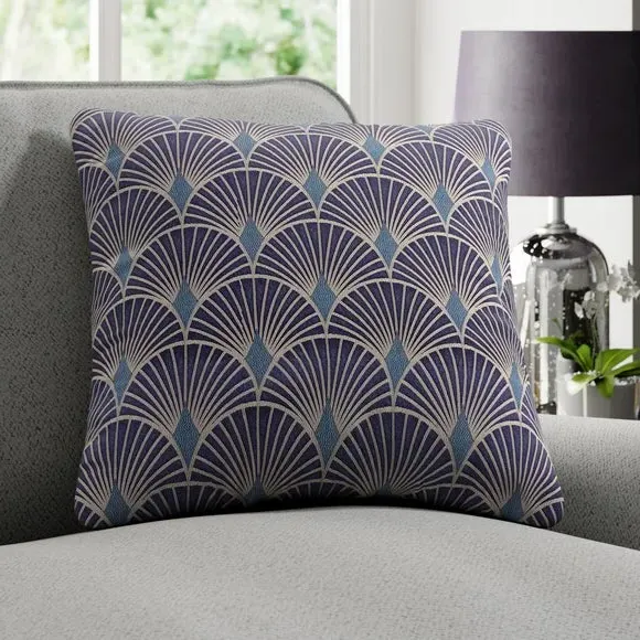 Custom Cushion Cover with Embossed Design - Sapphire