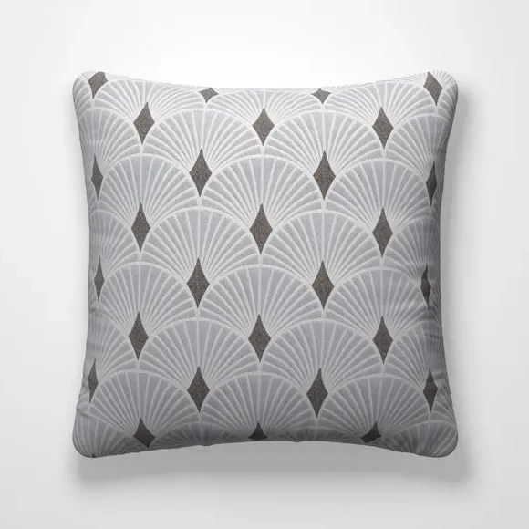 Custom Cushion Cover with Embossed Design - Silver