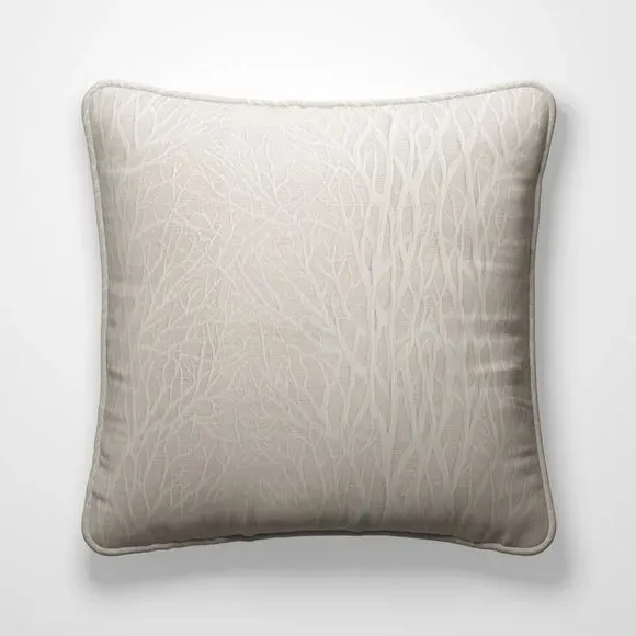 Custom Cushion Cover with Leaf Design - Grey
