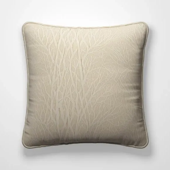Custom Cushion Cover with Leaf Design - Grey