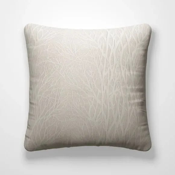 Custom Cushion Cover with Leaf Design - Grey