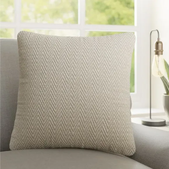 Custom Cushion Cover with Piped Edge - Almond image