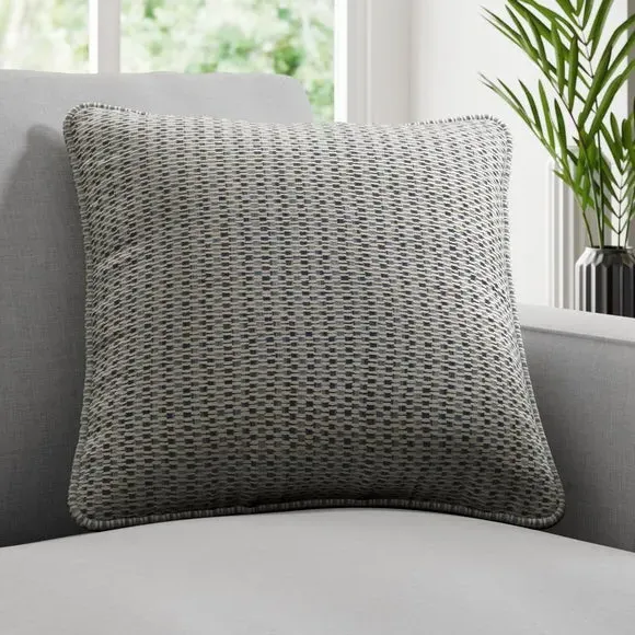 Custom Cushion Cover with Piped Edge - Blue