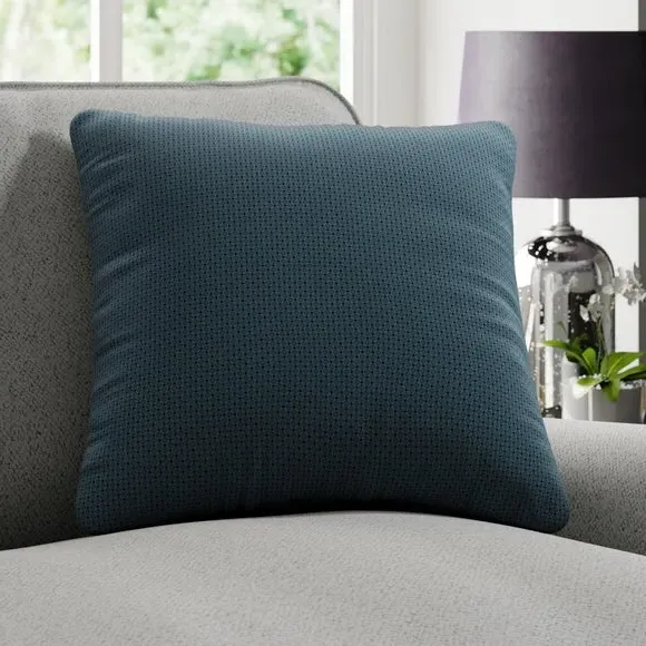 Custom Cushion Cover with Piped Edge - Blue