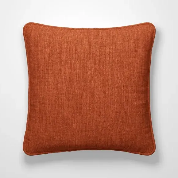 Custom Cushion Cover with Piped Edge - Cayenne