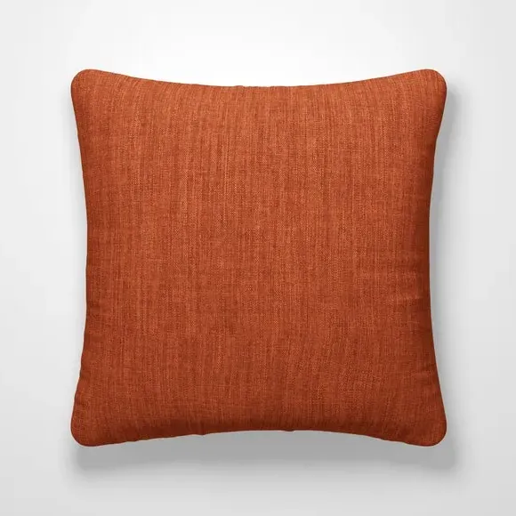 Custom Cushion Cover with Piped Edge - Cayenne