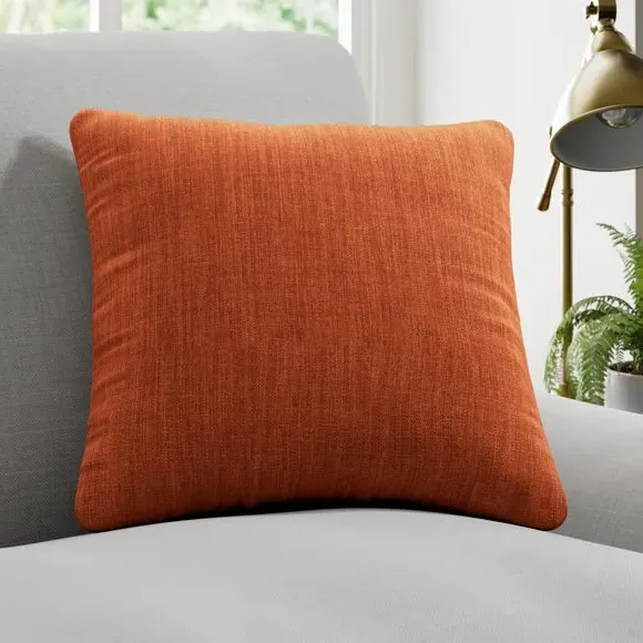 Custom Cushion Cover with Piped Edge - Cayenne