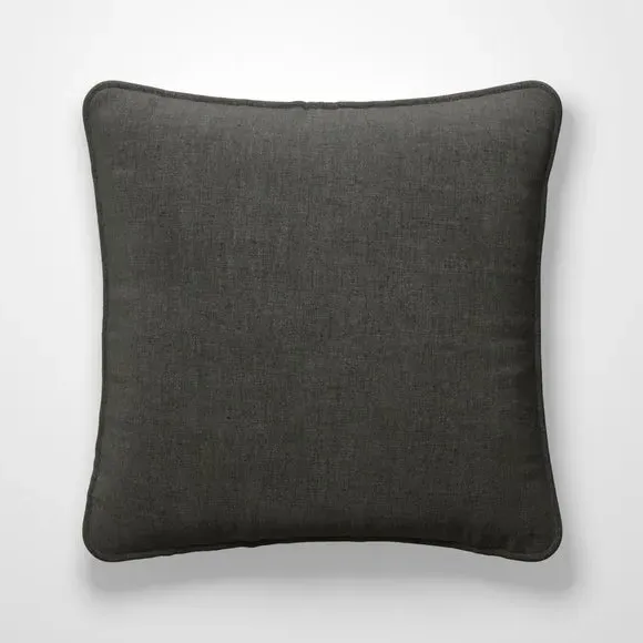 Custom Cushion Cover with Piped Edge - Charcoal