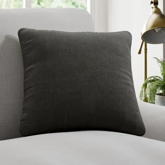 Custom Cushion Cover with Piped Edge - Charcoal