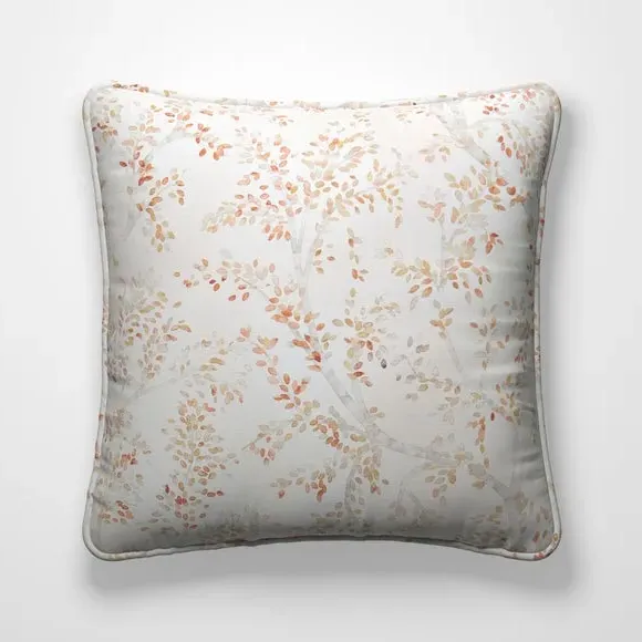 Custom Cushion Cover with Piped Edge - Coral