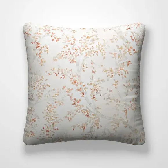 Custom Cushion Cover with Piped Edge - Coral