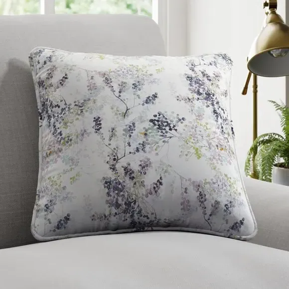 Custom Cushion Cover with Piped Edge - Damson