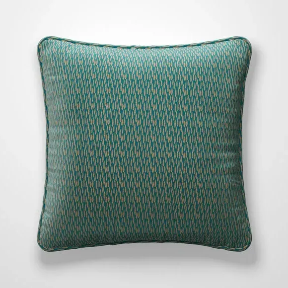 Custom Cushion Cover with Piped Edge - Emerald