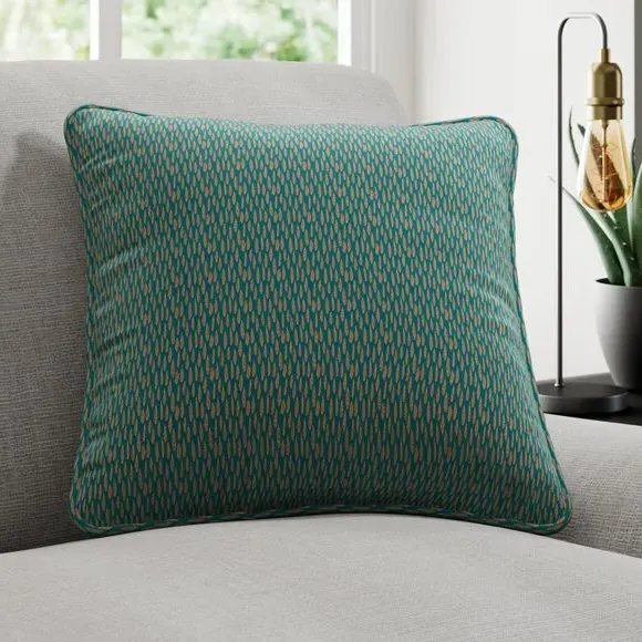 Custom Cushion Cover with Piped Edge - Emerald