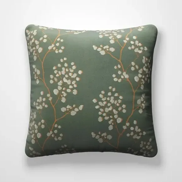 Custom Cushion Cover with Piped Edge - Forest