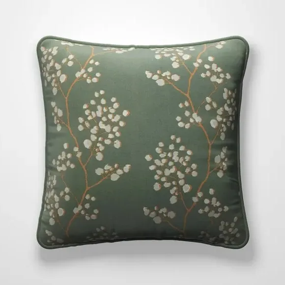 Custom Cushion Cover with Piped Edge - Forest