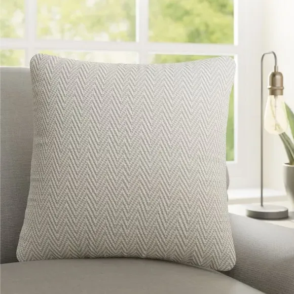Custom Cushion Cover with Piped Edge - Glacier