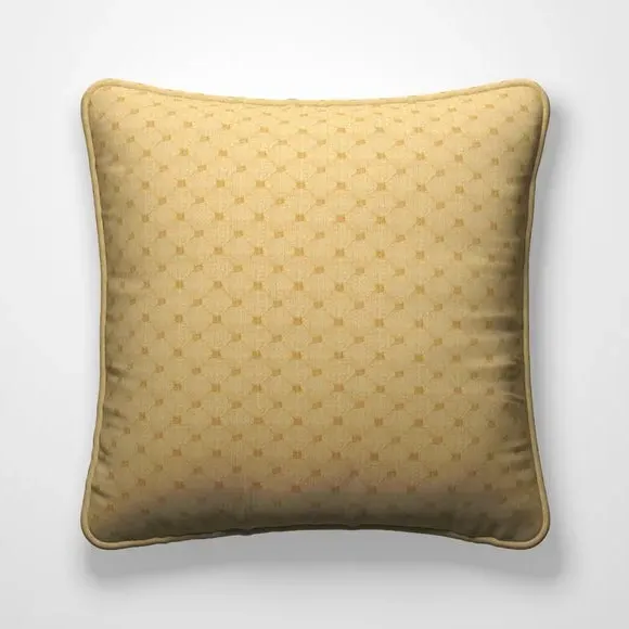Custom Cushion Cover with Piped Edge - Gold