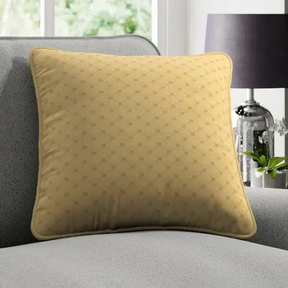 Custom Cushion Cover with Piped Edge - Gold