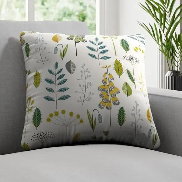 Custom Cushion Cover with Piped Edge - Green image