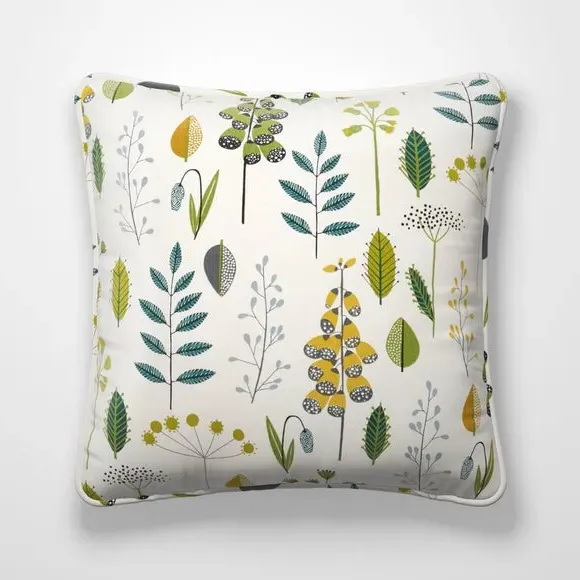 Custom Cushion Cover with Piped Edge - Green