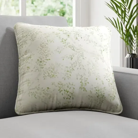 Custom Cushion Cover with Piped Edge - Green
