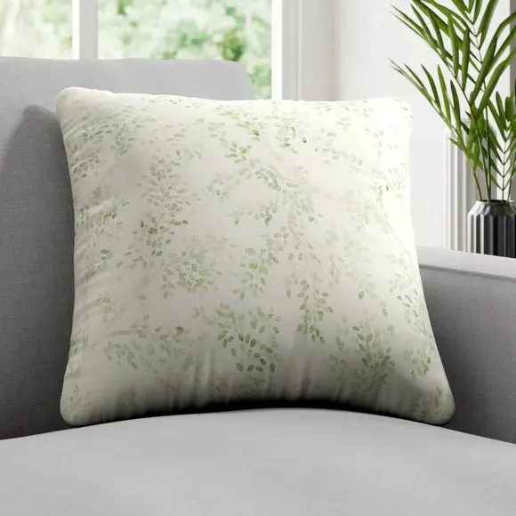 Custom Cushion Cover with Piped Edge - Green
