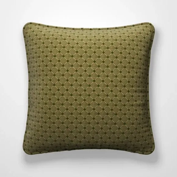 Custom Cushion Cover with Piped Edge - Green